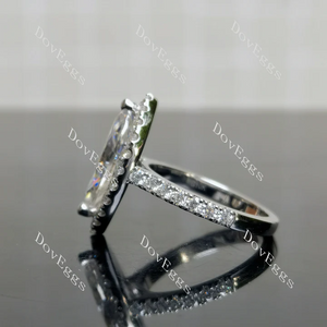 Doveggs halo pave engagement ring semi-mount only(Exclusively to DovEggs Stones)