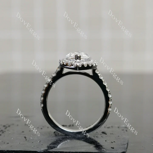 Doveggs halo pave engagement ring semi-mount only(Exclusively to DovEggs Stones)