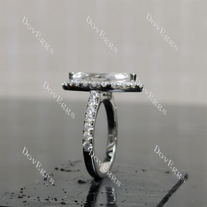 Doveggs halo pave engagement ring semi-mount only(Exclusively to DovEggs Stones)