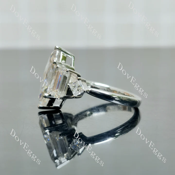 Doveggs side stones engagement ring semi-mount only(Exclusively to DovEggs Stones)