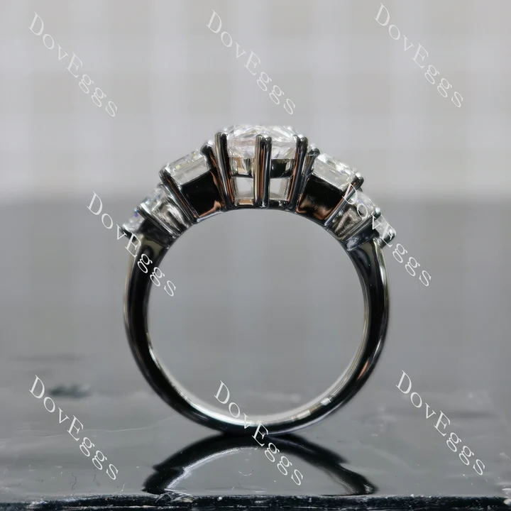 Doveggs side stones engagement ring semi-mount only(Exclusively to DovEggs Stones)