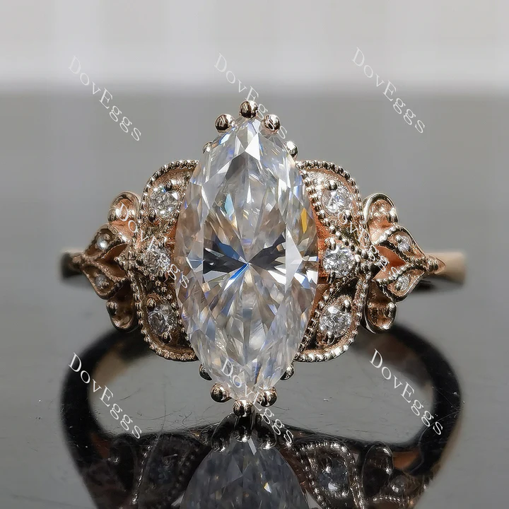 Doveggs vintage engagement ring semi-mount only(Exclusively to DovEggs Stones)