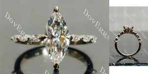 Doveggs pave engagement ring semi-mount only(Exclusively to DovEggs Stones)