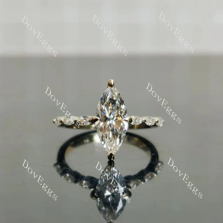 Doveggs pave engagement ring semi-mount only(Exclusively to DovEggs Stones)