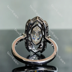 Doveggs art deco engagement ring semi-mount only(Exclusively to DovEggs Stones)