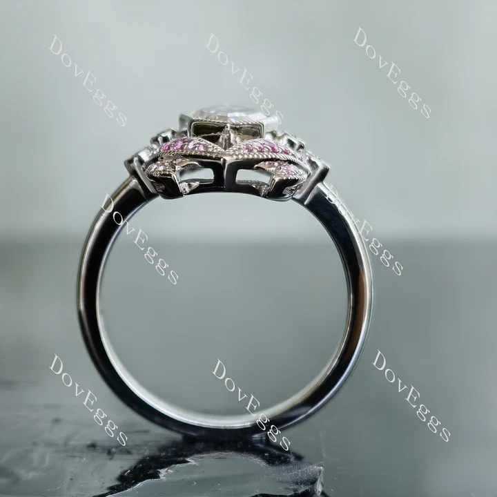 Doveggs art deco engagement ring semi-mount only(Exclusively to DovEggs Stones)