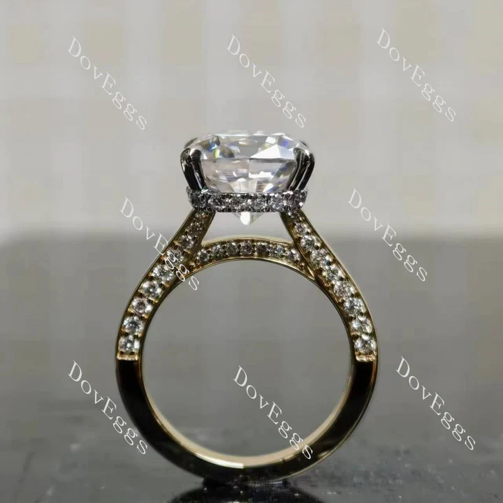 Doveggs solitaire pave engagement ring semi-mount only(Exclusively to DovEggs Stones)