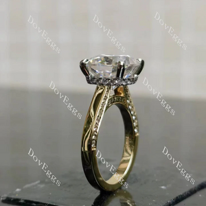 Doveggs solitaire pave engagement ring semi-mount only(Exclusively to DovEggs Stones)