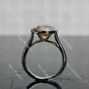 Doveggs bezel solitaire engagement ring semi-mount only(Exclusively to DovEggs Stones)