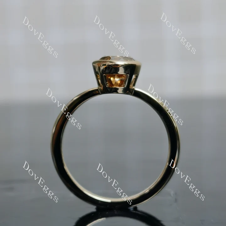 Doveggs solitaire bezel engagement ring semi-mount only(Exclusively to DovEggs Stones)