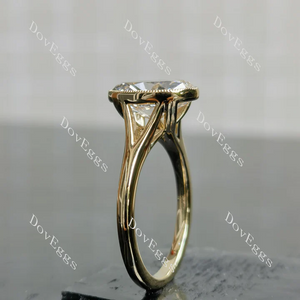 Doveggs bezel split shanks engagement ring semi-mount only(Exclusively to DovEggs Stones)