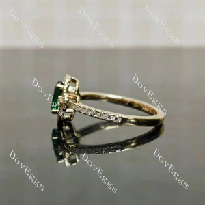 Doveggs halo side stones engagement ring semi-mount only(Exclusively to DovEggs Stones)