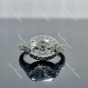 Doveggs halo engagement ring semi-mount only(Exclusively to DovEggs Stones)