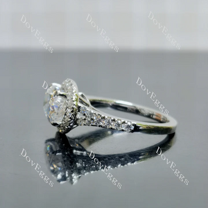 Doveggs halo engagement ring semi-mount only(Exclusively to DovEggs Stones)