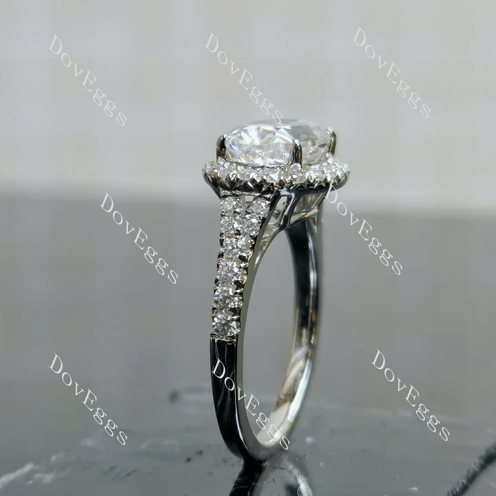 Doveggs halo engagement ring semi-mount only(Exclusively to DovEggs Stones)