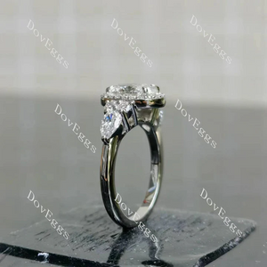 Doveggs halo side stones engagement ring semi-mount only(Exclusively to DovEggs Stones)