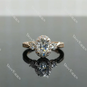 Doveggs vintage halo engagement ring semi-mount only(Exclusively to DovEggs Stones)