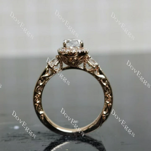 Doveggs vintage halo engagement ring semi-mount only(Exclusively to DovEggs Stones)