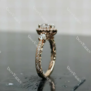 Doveggs vintage halo engagement ring semi-mount only(Exclusively to DovEggs Stones)