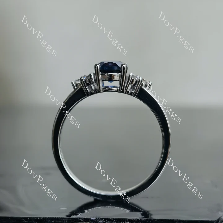 Doveggs side stones engagement ring semi-mount only(Exclusively to DovEggs Stones)