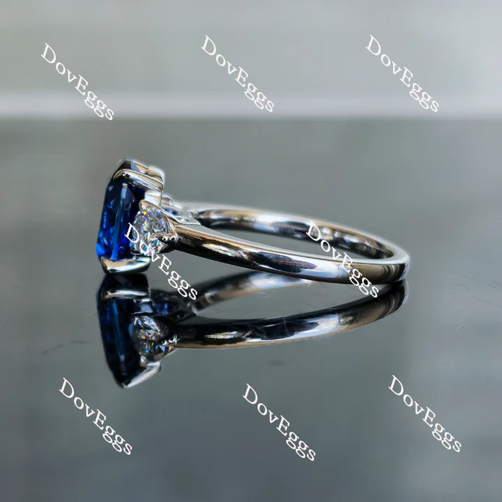 Doveggs three-stones engagement ring semi-mount only(Exclusively to DovEggs Stones)