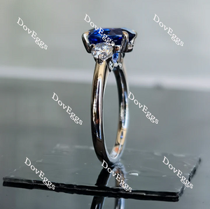 Doveggs three-stones engagement ring semi-mount only(Exclusively to DovEggs Stones)