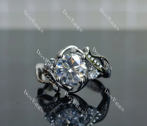 Doveggs floral engagement ring semi-mount only(Exclusively to DovEggs Stones)