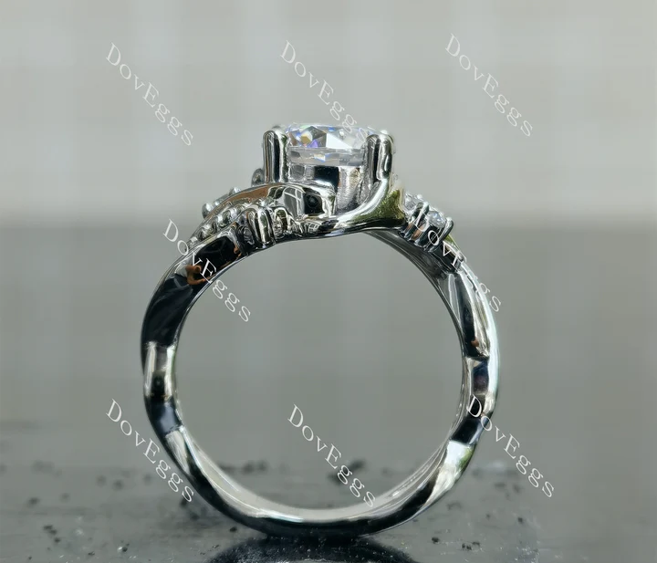 Doveggs floral engagement ring semi-mount only(Exclusively to DovEggs Stones)