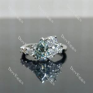 Doveggs side stones engagement ring semi-mount only(Exclusively to DovEggs Stones)