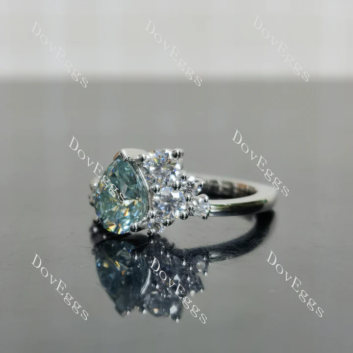 Doveggs side stones engagement ring semi-mount only(Exclusively to DovEggs Stones)