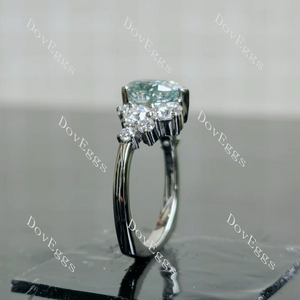 Doveggs side stones engagement ring semi-mount only(Exclusively to DovEggs Stones)