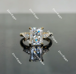 Doveggs vintage three-stones engagement ring semi-mount only(Exclusively to DovEggs Stones)