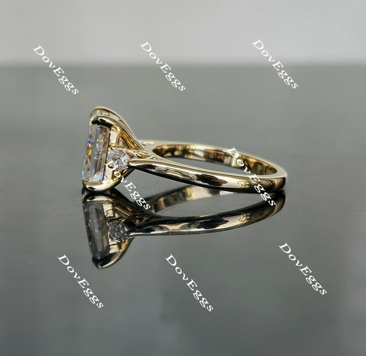 Doveggs vintage three-stones engagement ring semi-mount only(Exclusively to DovEggs Stones)