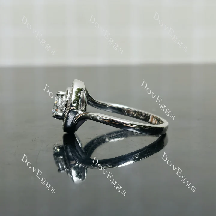 Doveggs vintage pave wave engagement ring semi-mount only(Exclusively to DovEggs Stones)