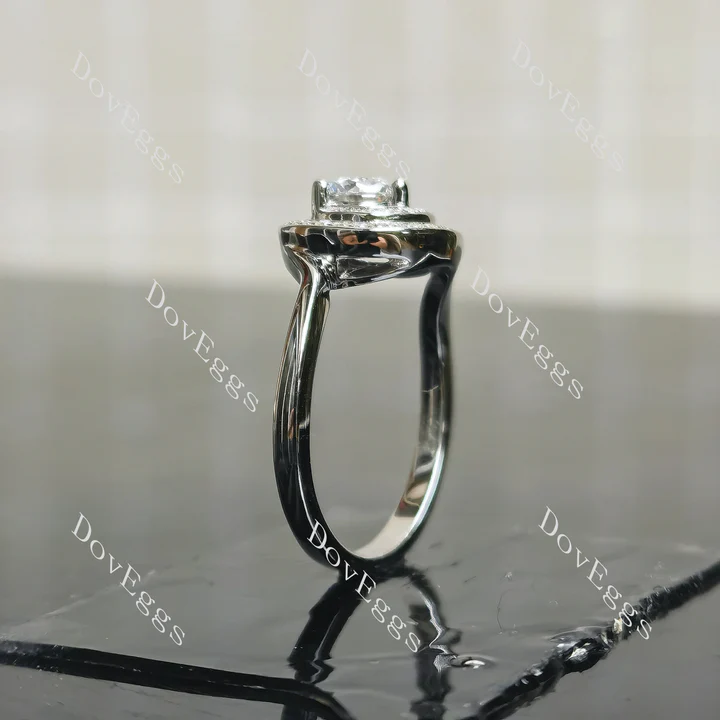 Doveggs vintage pave wave engagement ring semi-mount only(Exclusively to DovEggs Stones)