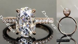 DovEggs half eternity pave engagement ring only semi-mount only(Exclusively to DovEggs Stones)