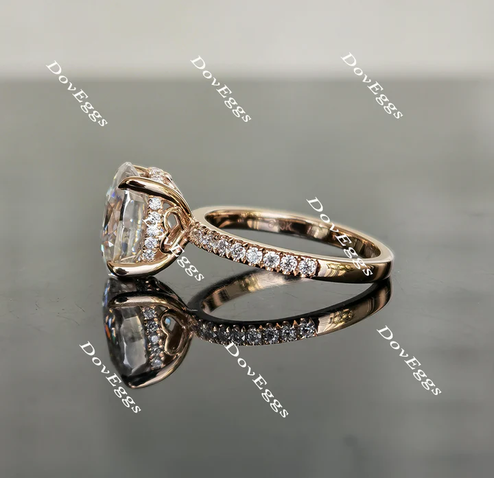 DovEggs half eternity pave engagement ring only semi-mount only(Exclusively to DovEggs Stones)