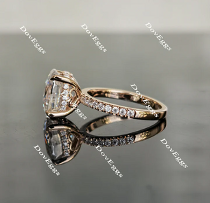 DovEggs half eternity pave engagement ring only semi-mount only(Exclusively to DovEggs Stones)