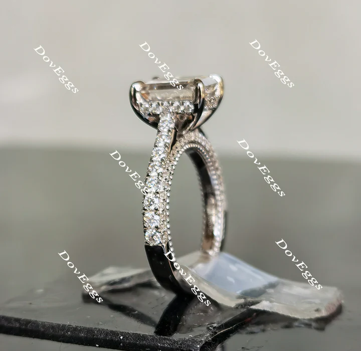 DovEggs half eternity pave engagement ring only semi-mount only(Exclusively to DovEggs Stones)