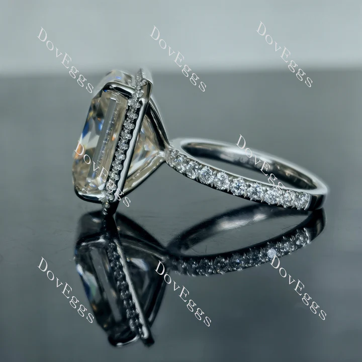 DovEggs halo pave engagement ring only semi-mount only(Exclusively to DovEggs Stones)