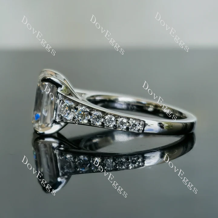 DovEggs half eternity pave engagement ring only semi-mount only(Exclusively to DovEggs Stones)