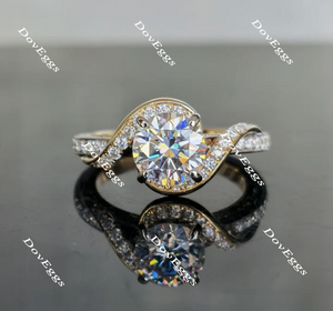 DovEggs art deco vintage pave engagement ring only semi-mount only(Exclusively to DovEggs Stones)