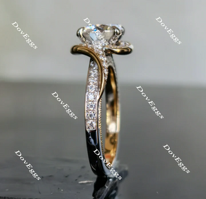 DovEggs art deco vintage pave engagement ring only semi-mount only(Exclusively to DovEggs Stones)