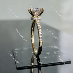 DovEggs half eternity pave engagement ring only semi-mount only(Exclusively to DovEggs Stones)