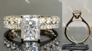 DovEggs half eternity pave engagement ring only semi-mount only(Exclusively to DovEggs Stones)