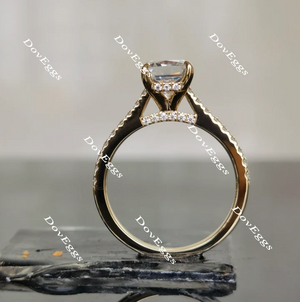 DovEggs half eternity pave engagement ring only semi-mount only(Exclusively to DovEggs Stones)