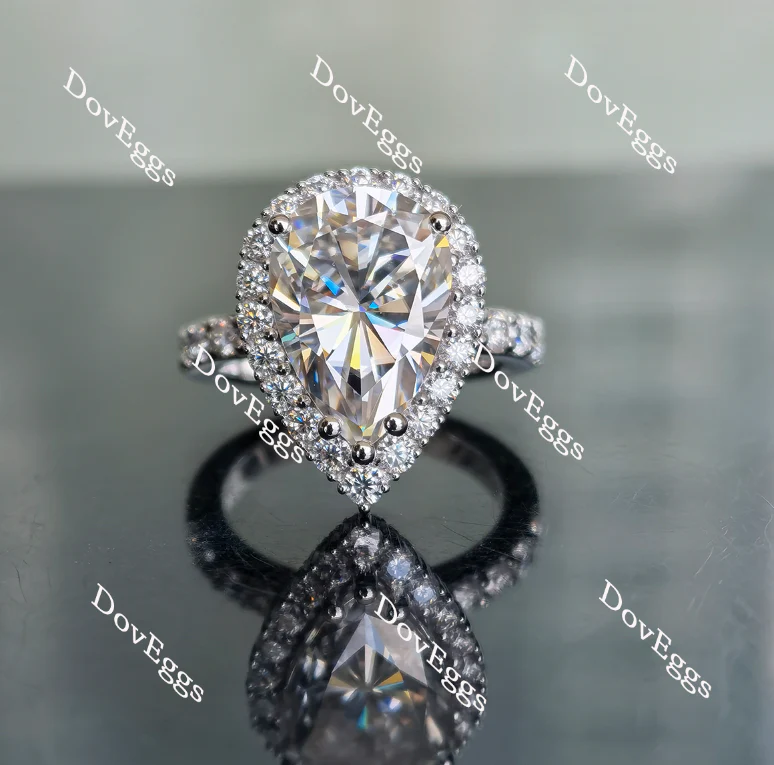 DovEggs half eternity pave engagement ring only semi-mount only(Exclusively to DovEggs Stones)