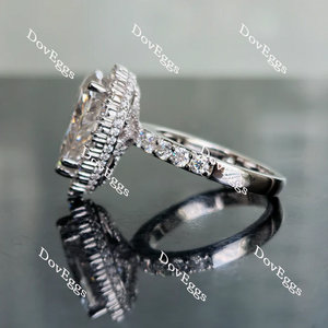 DovEggs half eternity pave engagement ring only semi-mount only(Exclusively to DovEggs Stones)