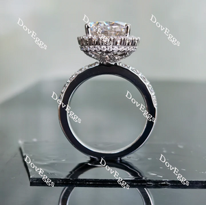 DovEggs half eternity pave engagement ring only semi-mount only(Exclusively to DovEggs Stones)