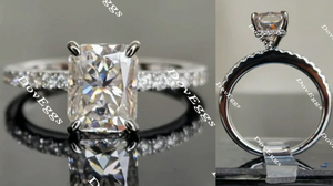 DovEggs pave engagement ring only semi-mount only(Exclusively to DovEggs Stones)